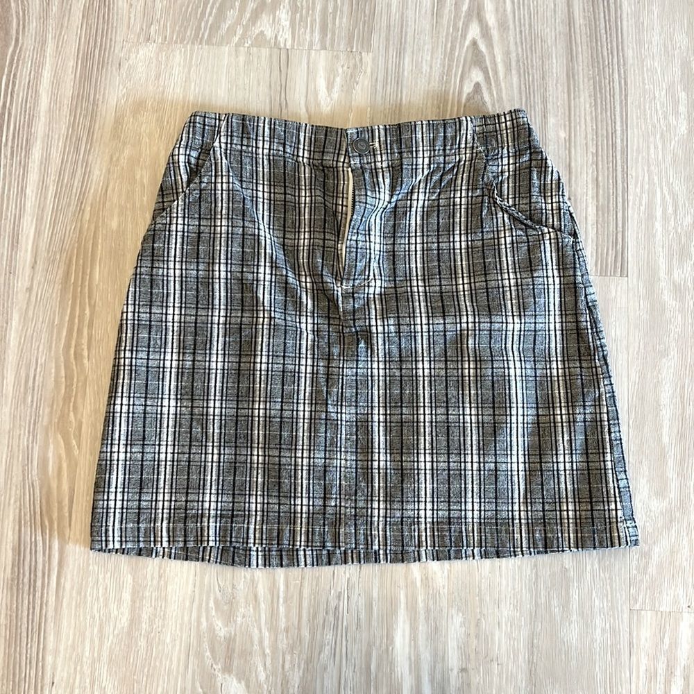 Hollister Gray Plaid Mini Skirt